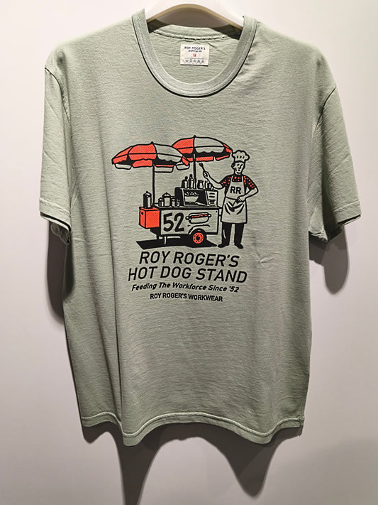 ROY ROGER'S T-Shirt girocollo in jersey con stampa HOT DOG STAND