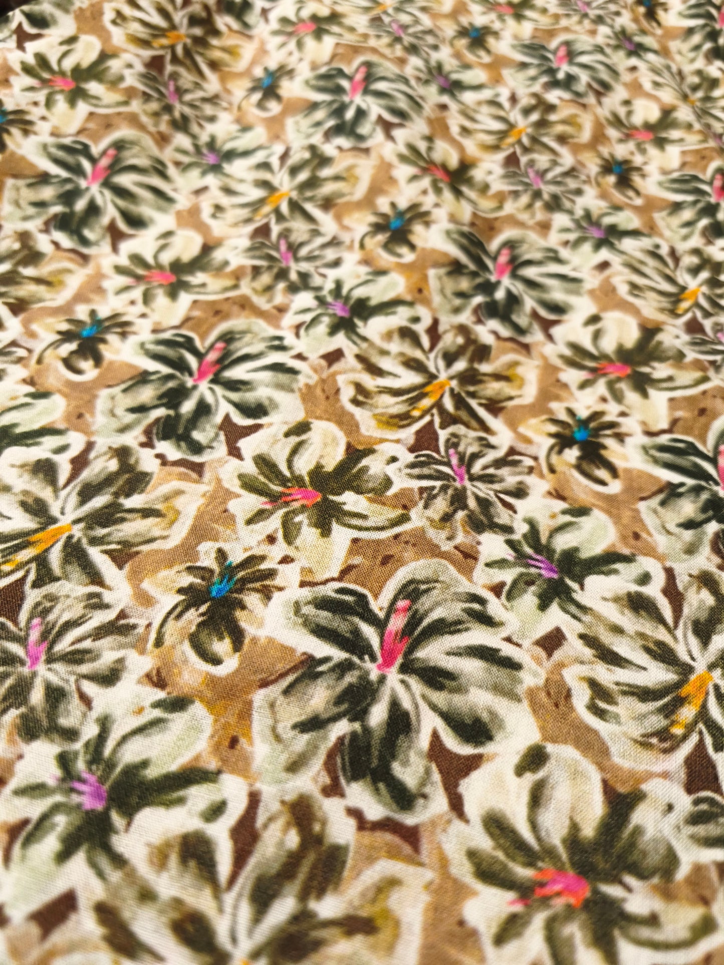 MARKUP Camicia collo italia fantasia floreale in mussola di cotone