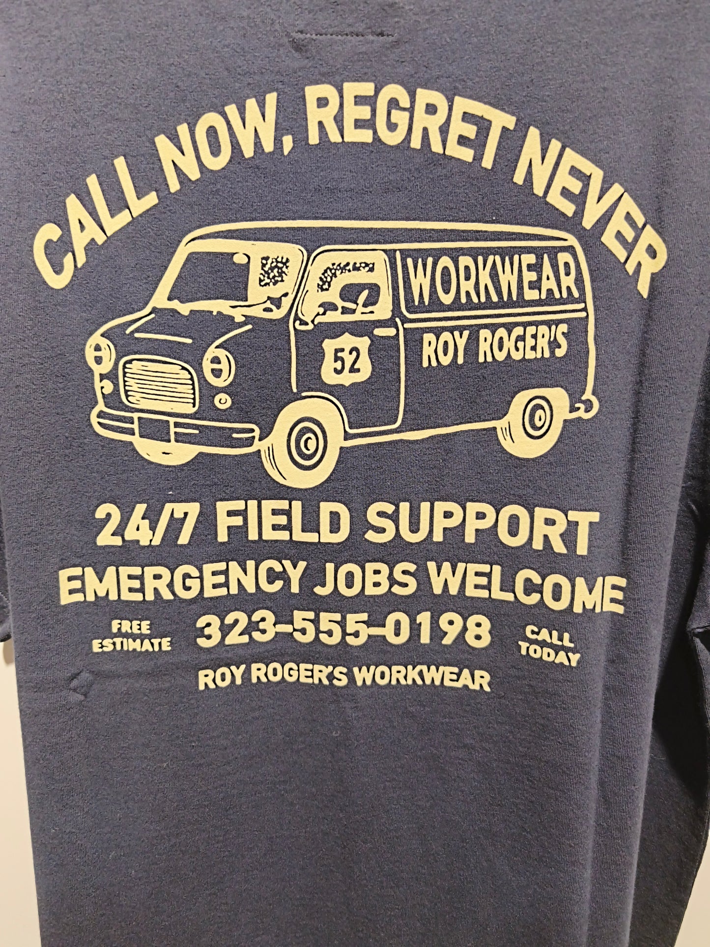 ROY ROGER'S T-Shirt girocollo in jersey con stampa CALL NOW