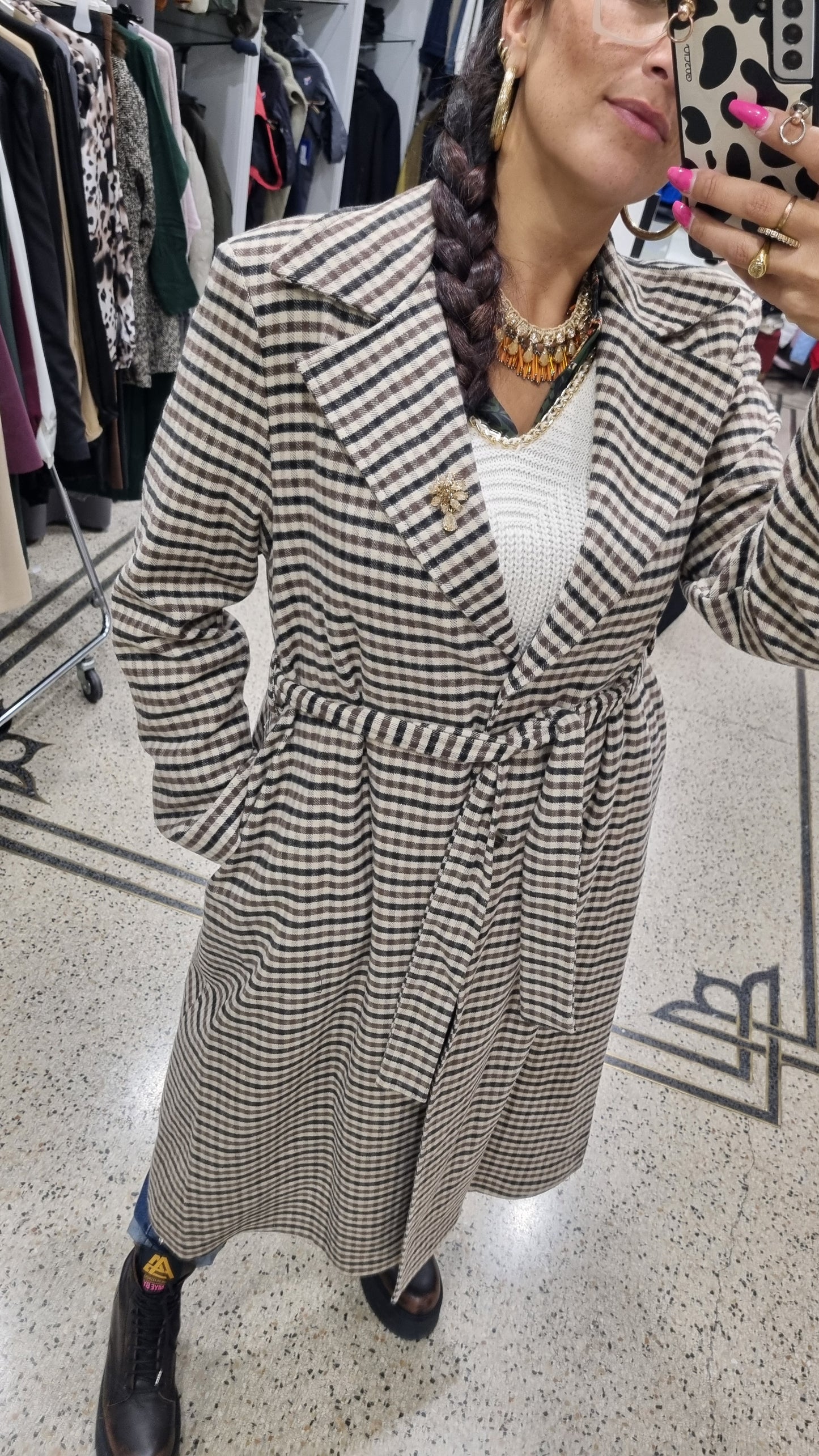 SUSY STAR CAPPOTTO A QUADRI