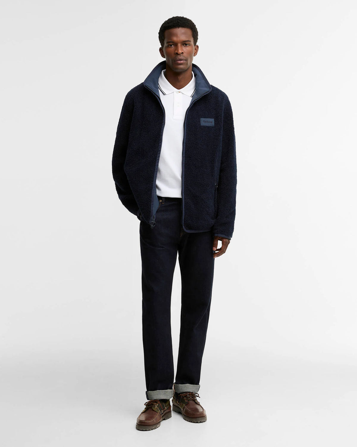BARBOUR Giubbotto felpa in pile reversibile