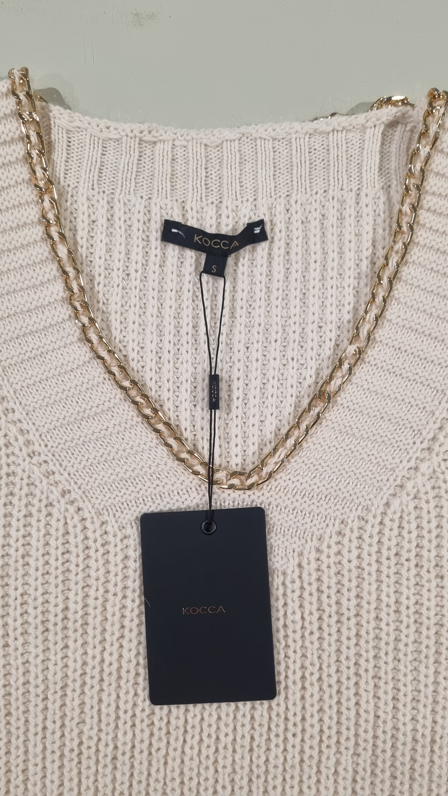 KOCCA Gilet scollo V con catenine IDROTEA