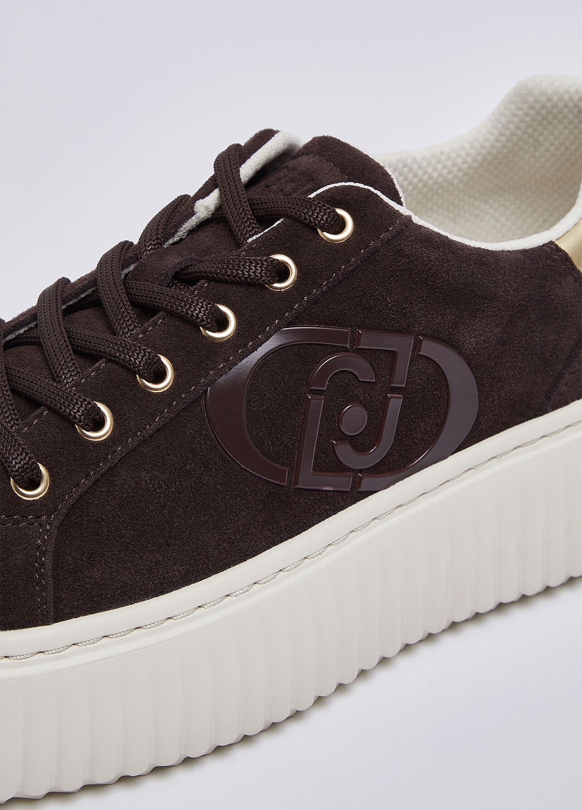 LIU JO Sneakers platform in suede marrone