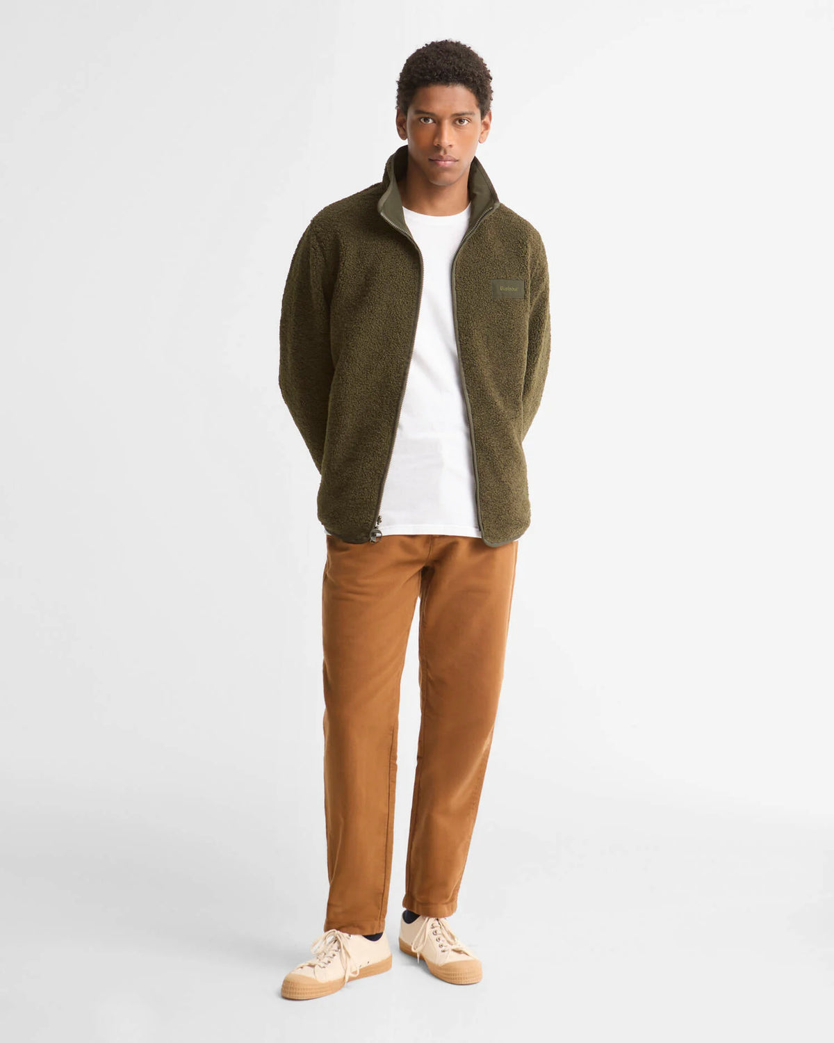 BARBOUR Giubbotto felpa in pile reversibile