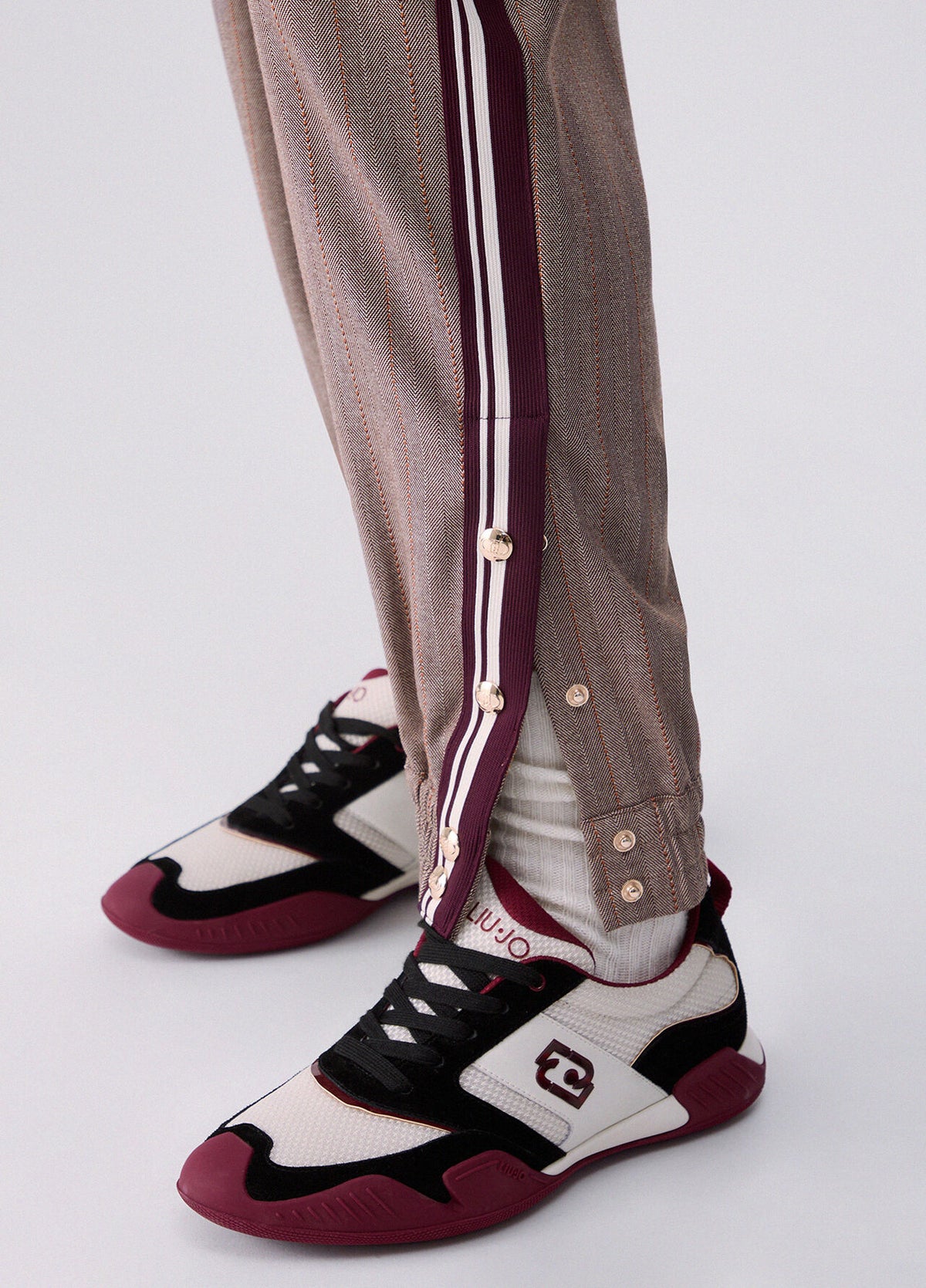 LIU JO Pantaloni jogger con tape bicolore