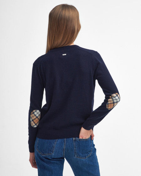 Cardigan Barbour con toppe sui gomiti