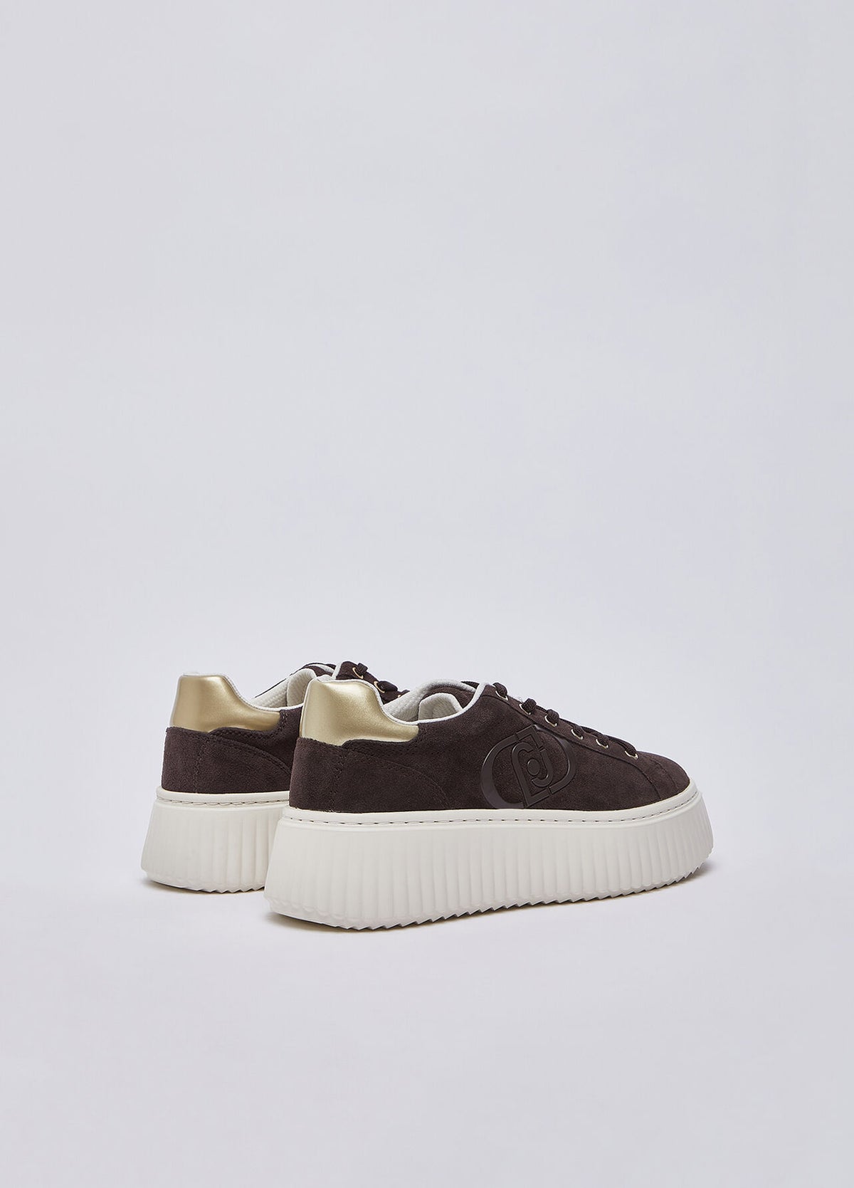 LIU JO Sneakers platform in suede marrone