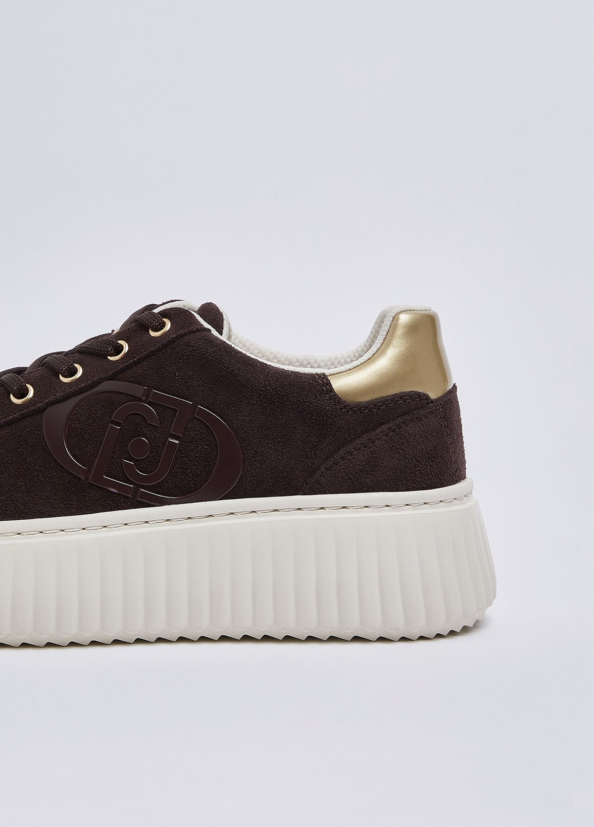LIU JO Sneakers platform in suede marrone