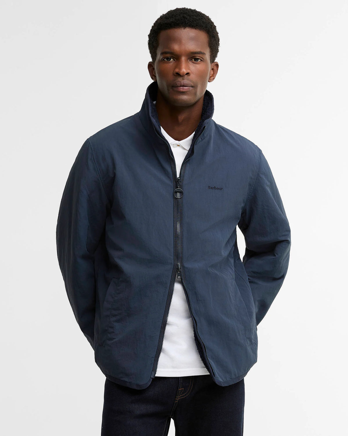 BARBOUR Giubbotto felpa in pile reversibile