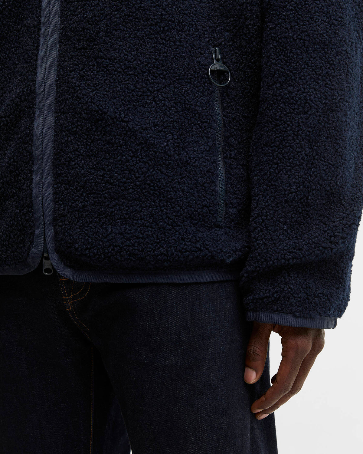 BARBOUR Giubbotto felpa in pile reversibile