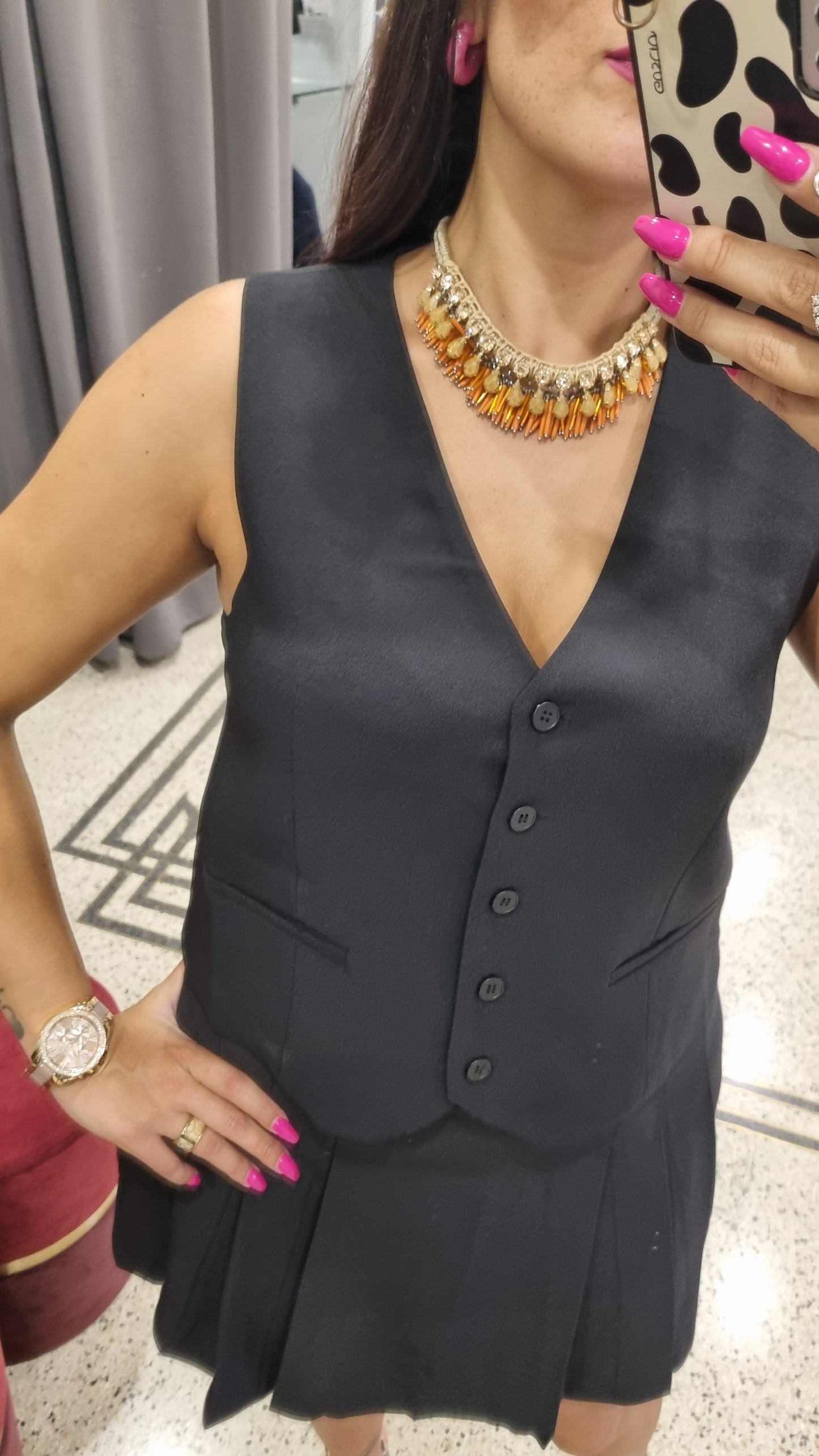 ANONYME Gilet nero