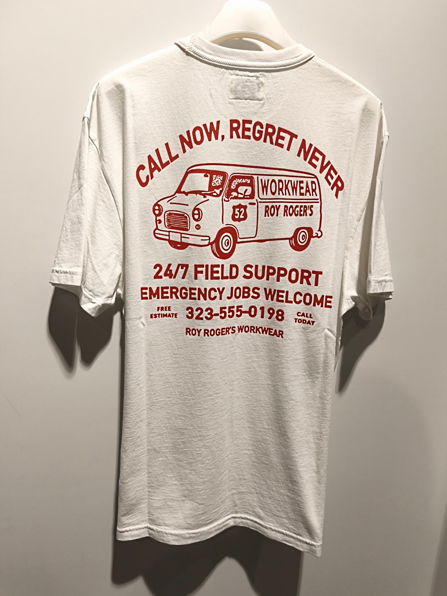 ROY ROGER'S T-Shirt girocollo in jersey con stampa CALL NOW