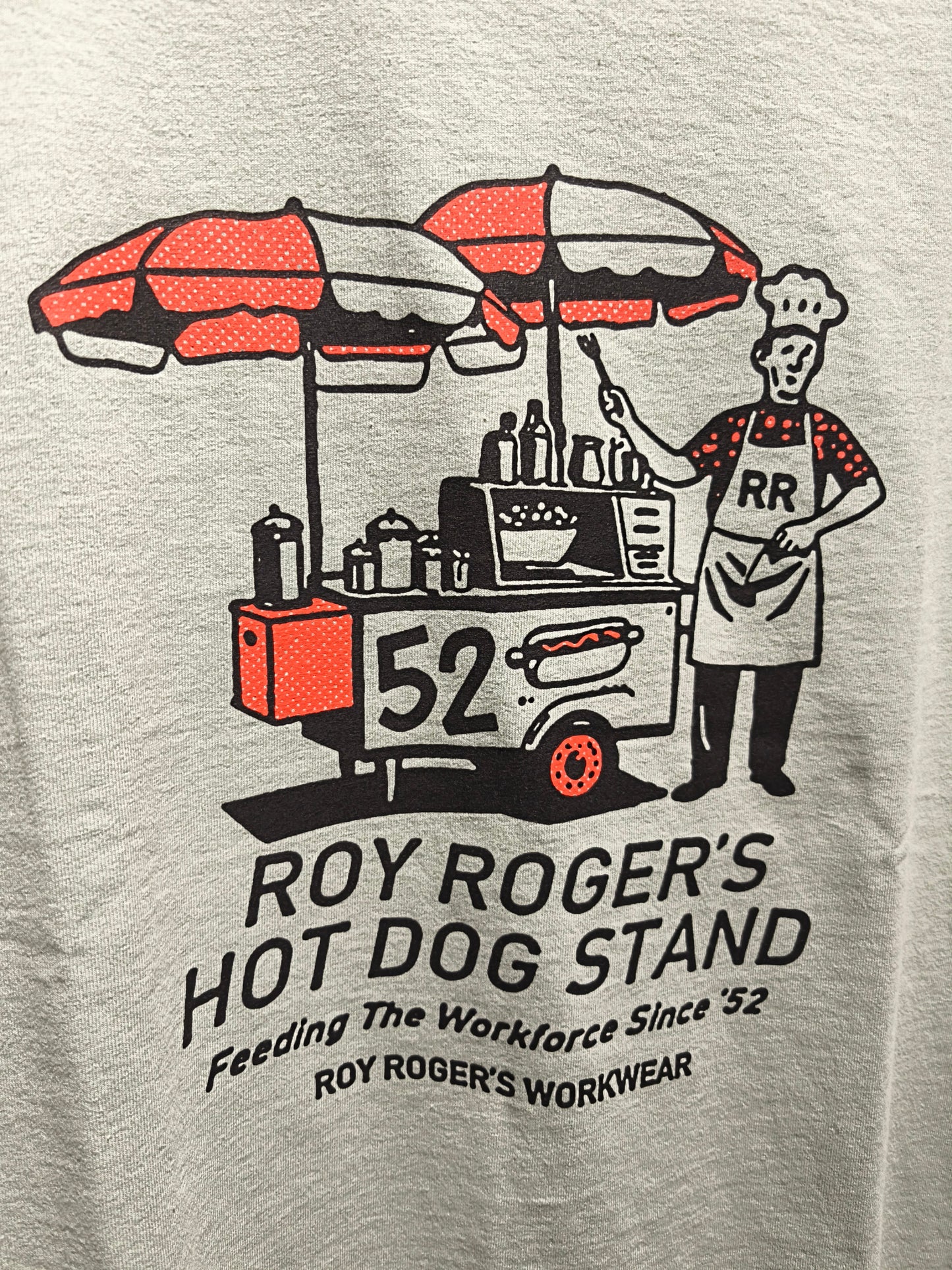 ROY ROGER'S T-Shirt girocollo in jersey con stampa HOT DOG STAND