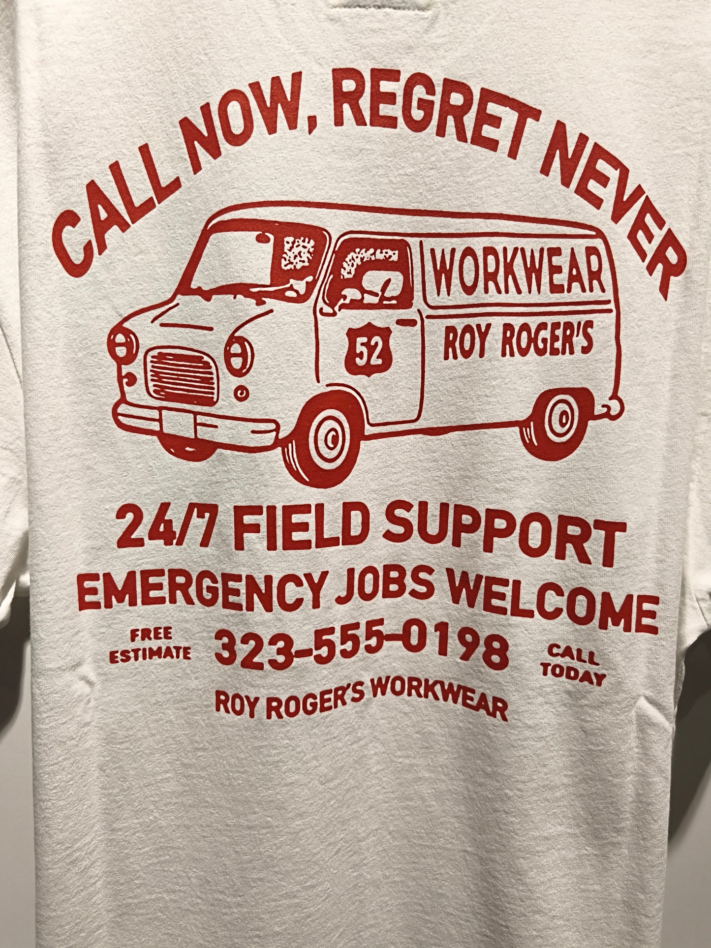 ROY ROGER'S T-Shirt girocollo in jersey con stampa CALL NOW