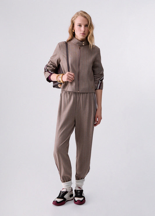 LIU JO Pantaloni jogger con tape bicolore