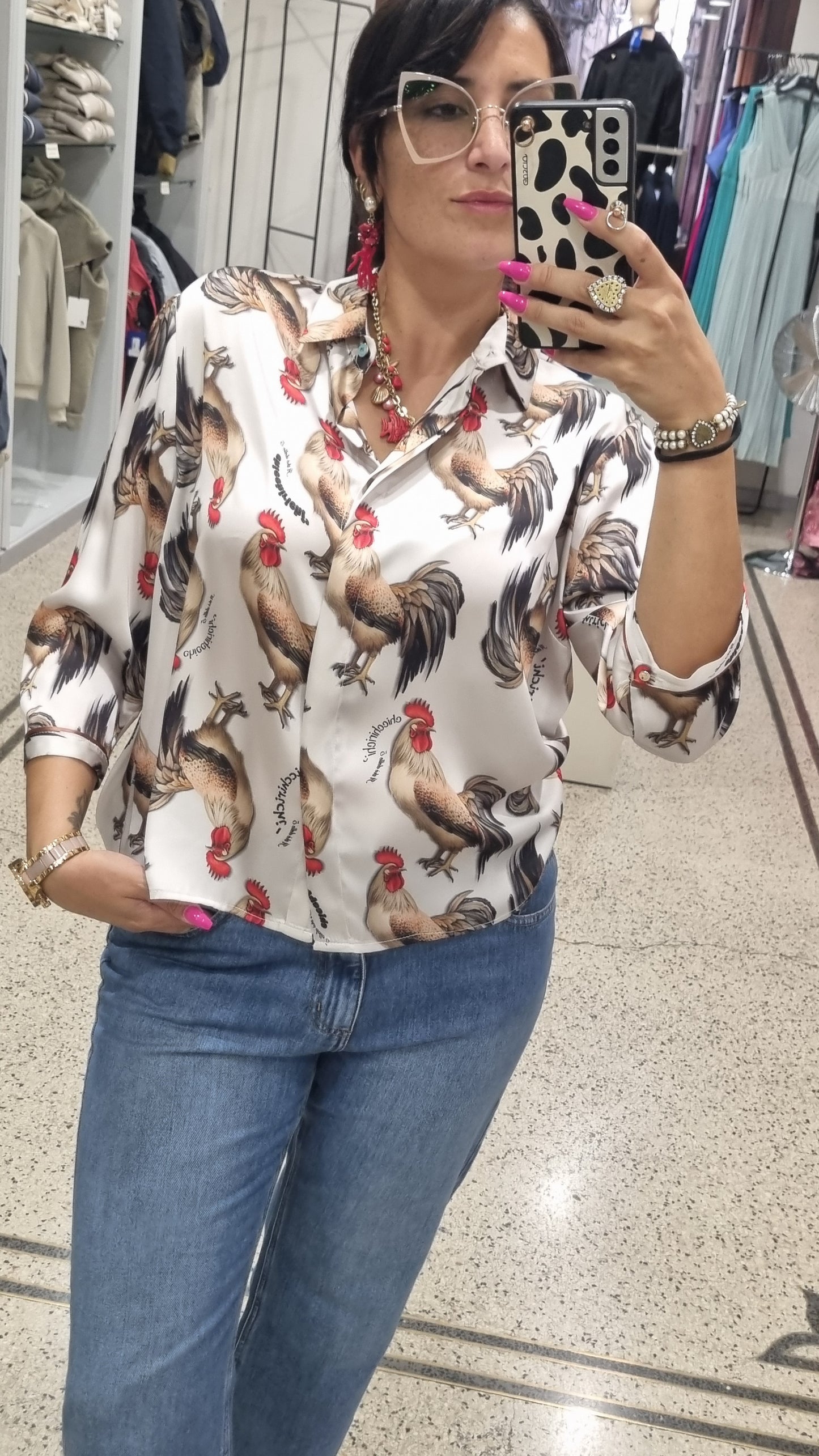 IL THE DELLE 5 Camicia spoon fantasia gallo