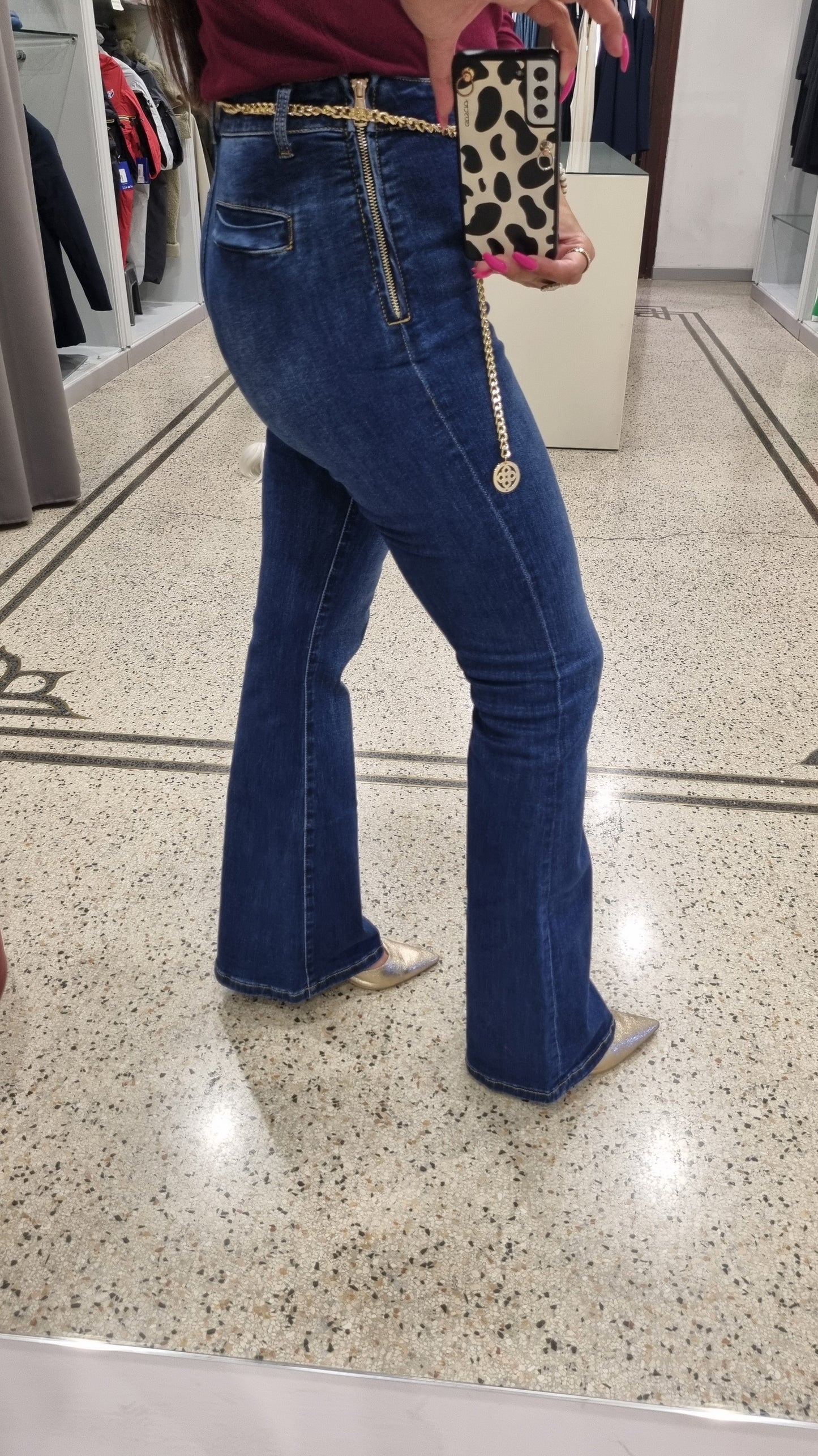 MARKUP Jeans a zampa con cinta