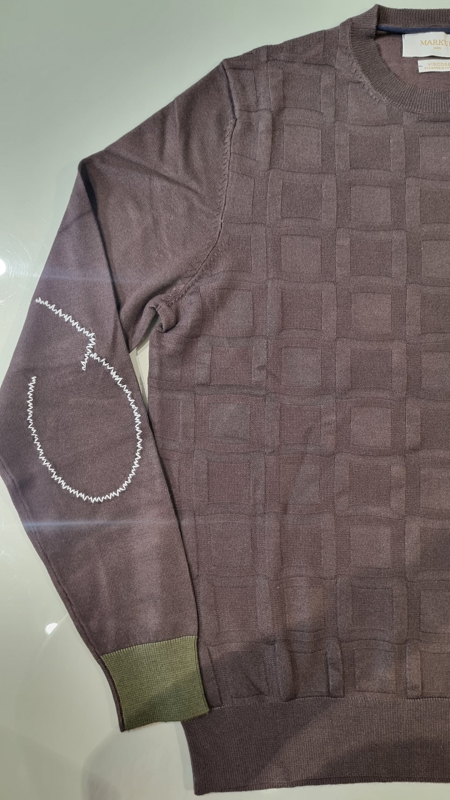 MARKUP Maglia in viscosa trama a quadri