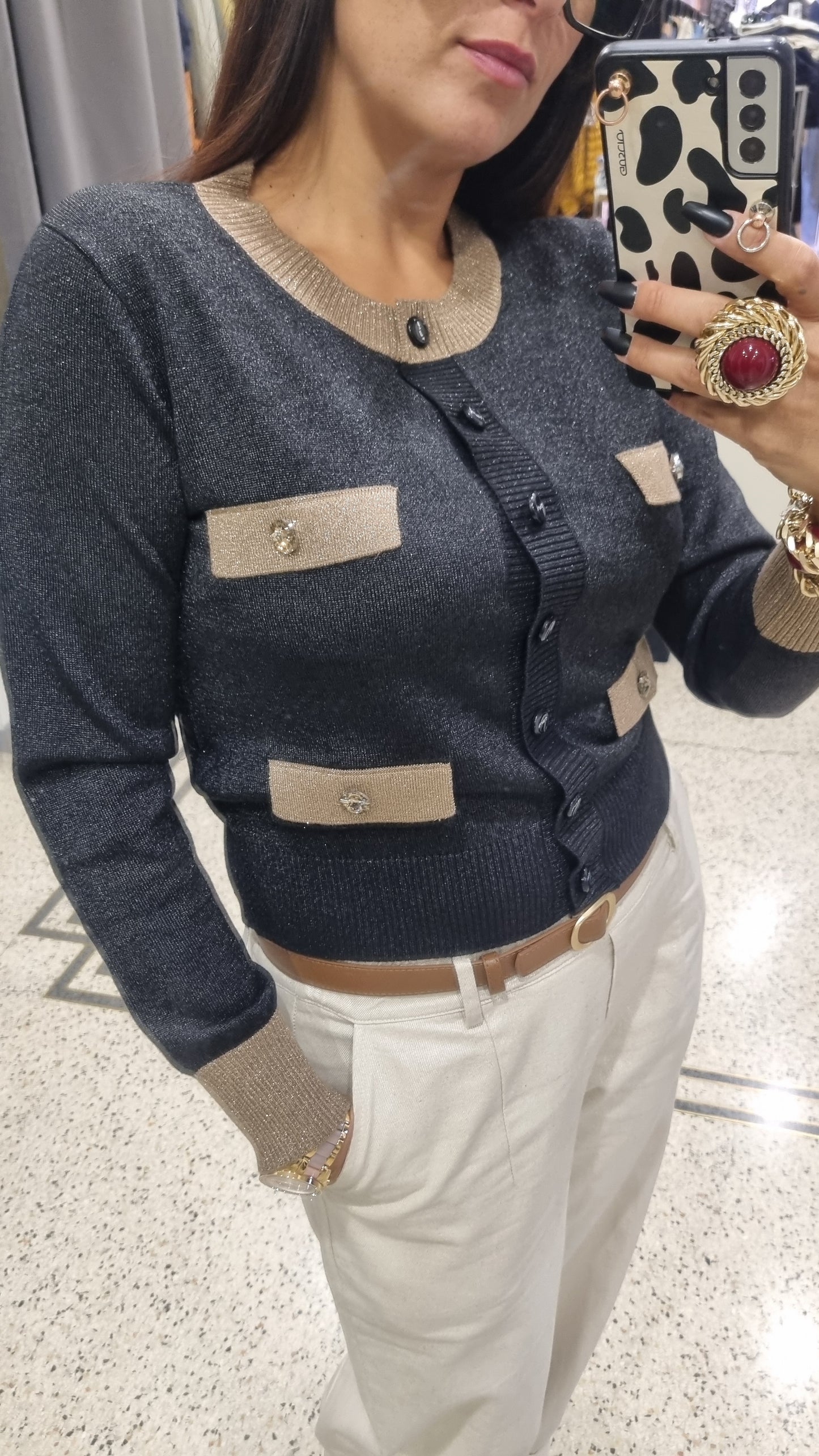 TBYME Cardigan lurex