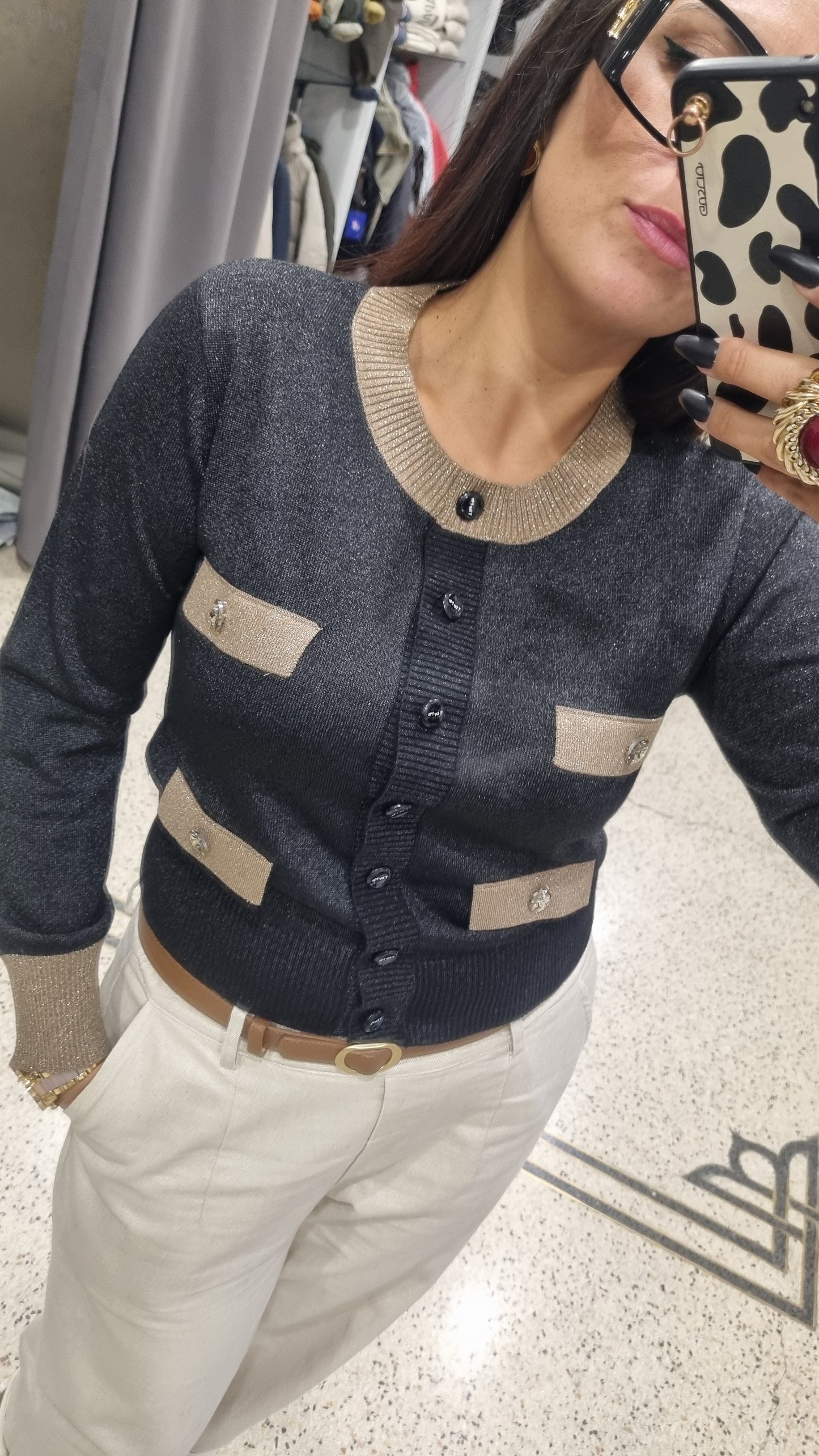 TBYME Cardigan lurex