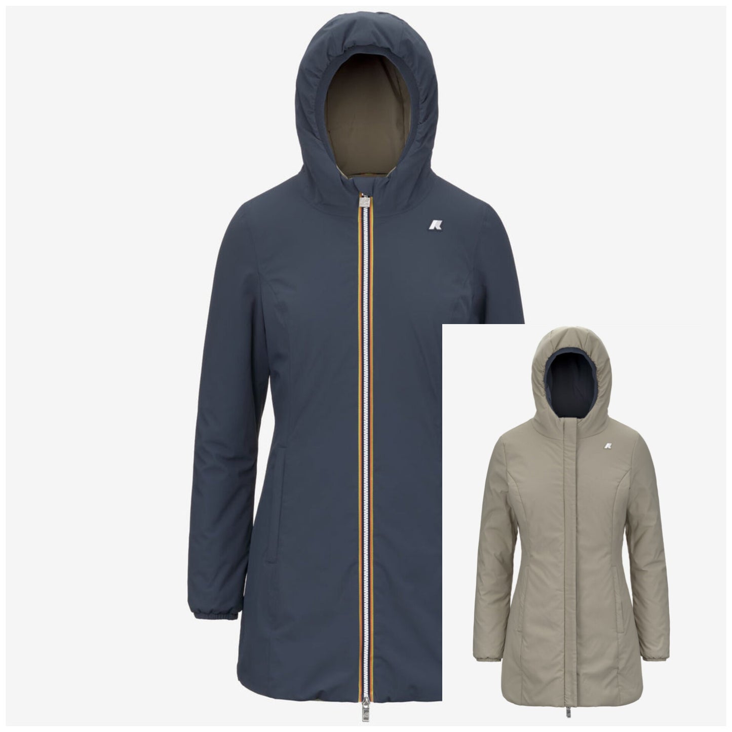 K-WAY Giubbotto mezza lunghezza donna reversibile DENISE ST WARM DOUBLE