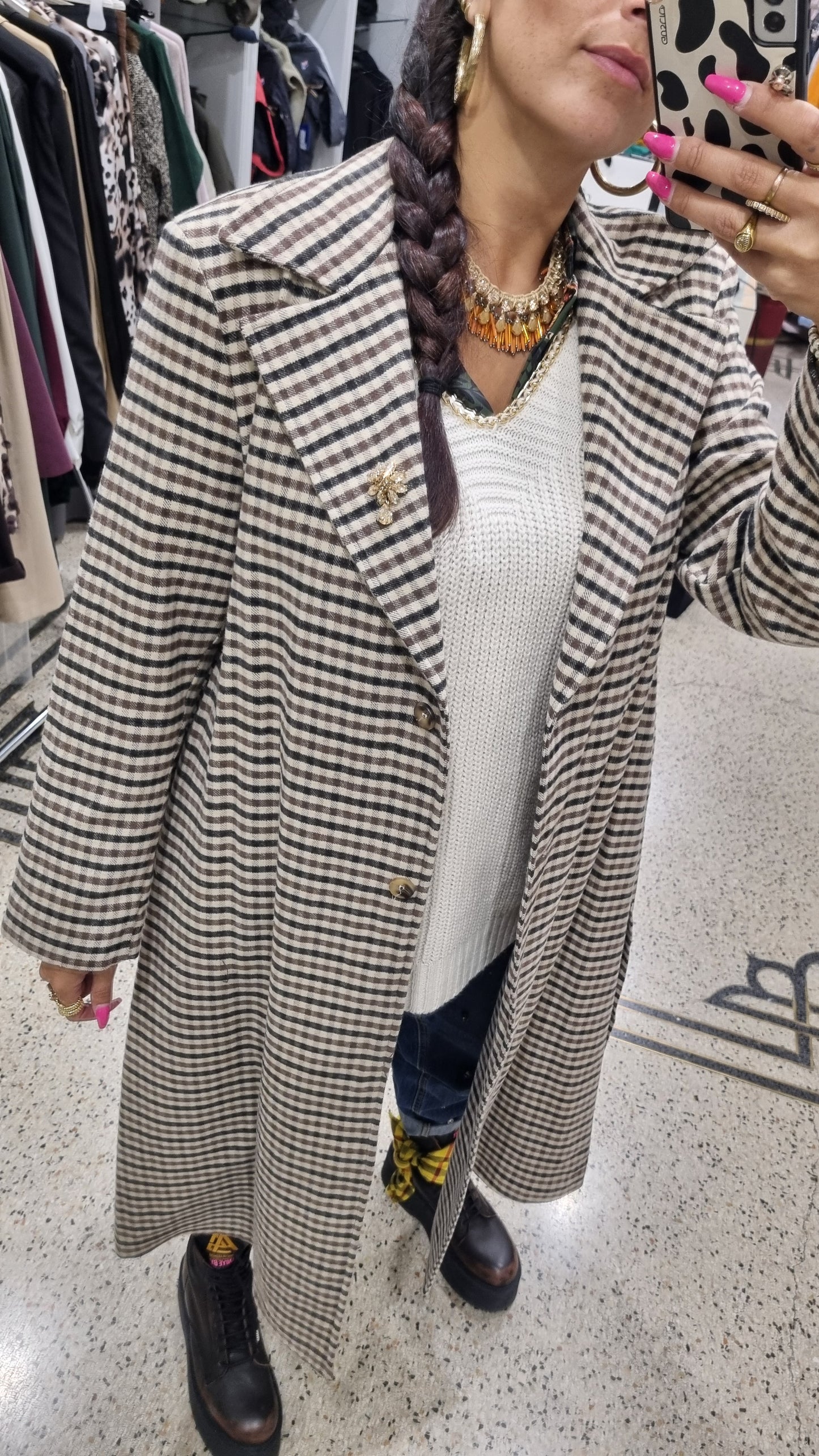 SUSY STAR CAPPOTTO A QUADRI