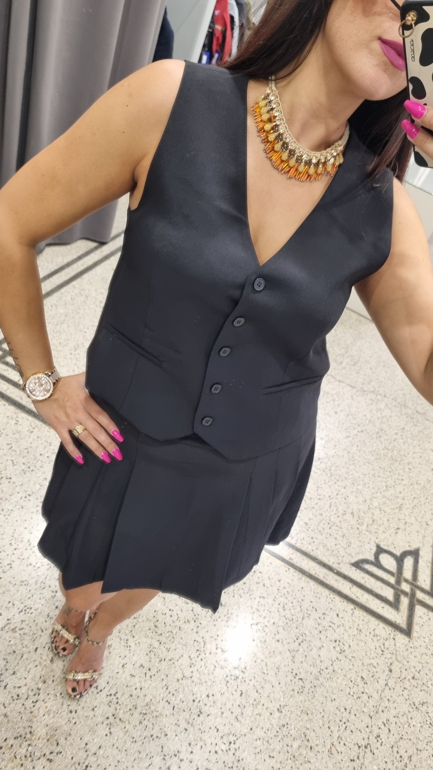 ANONYME Gilet nero