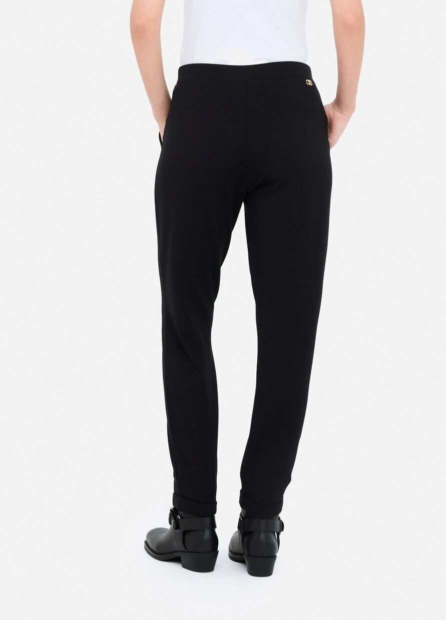 LIU JO Pantaloni in jersey con perle sulle tasche