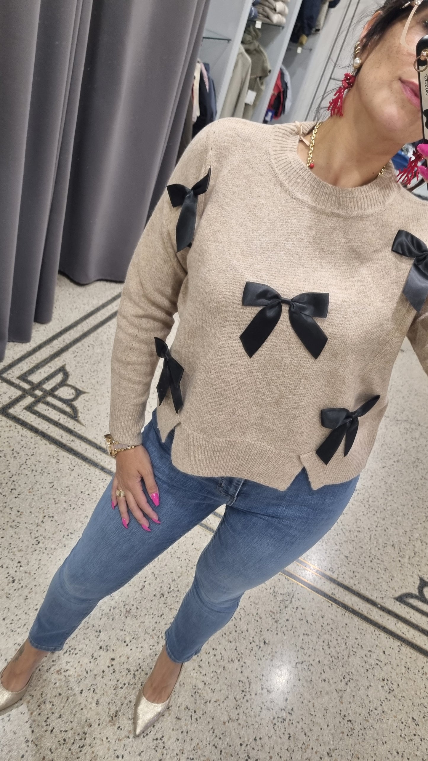 MARKUP Maglia fiocchi