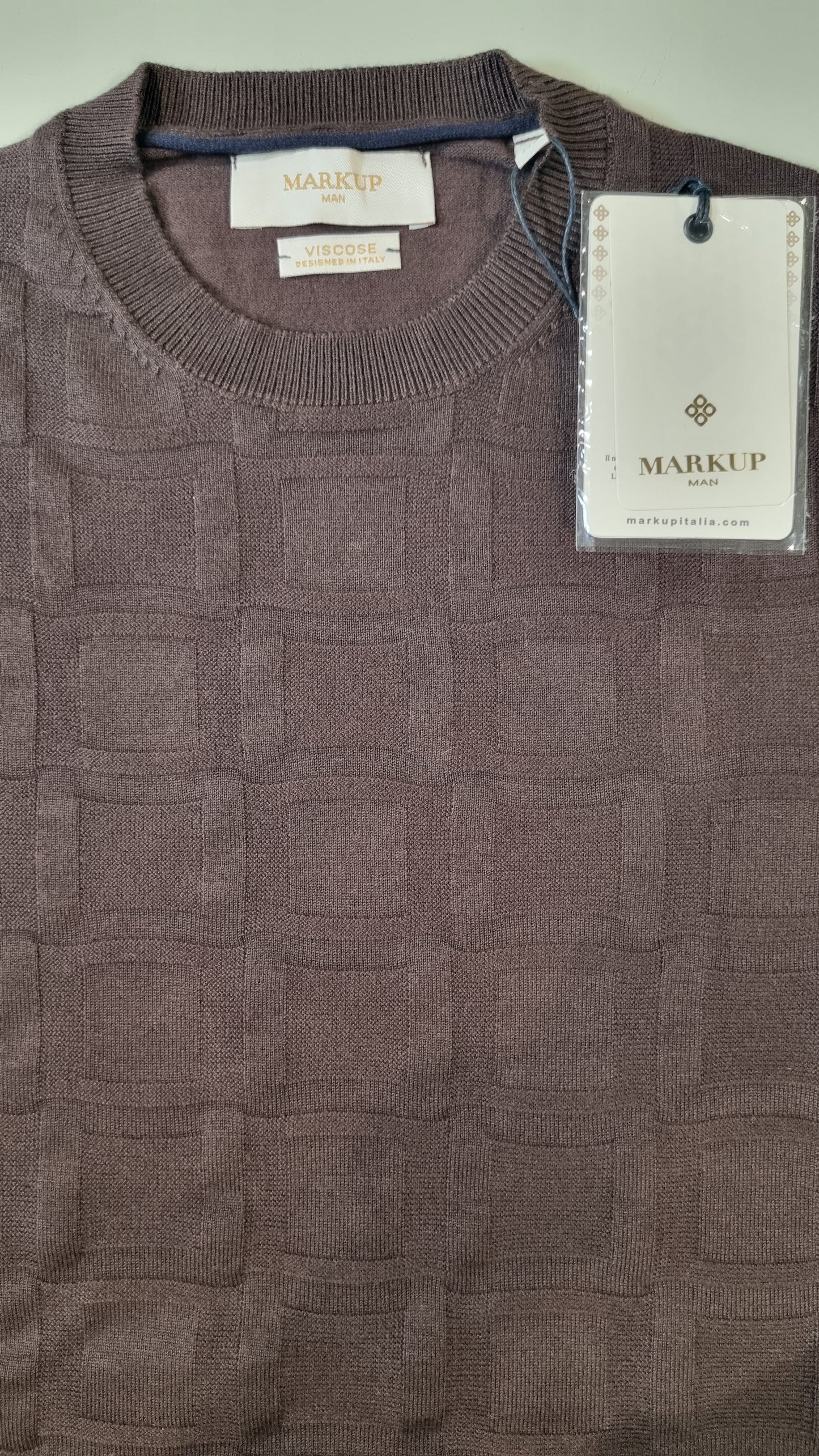 MARKUP Maglia in viscosa trama a quadri