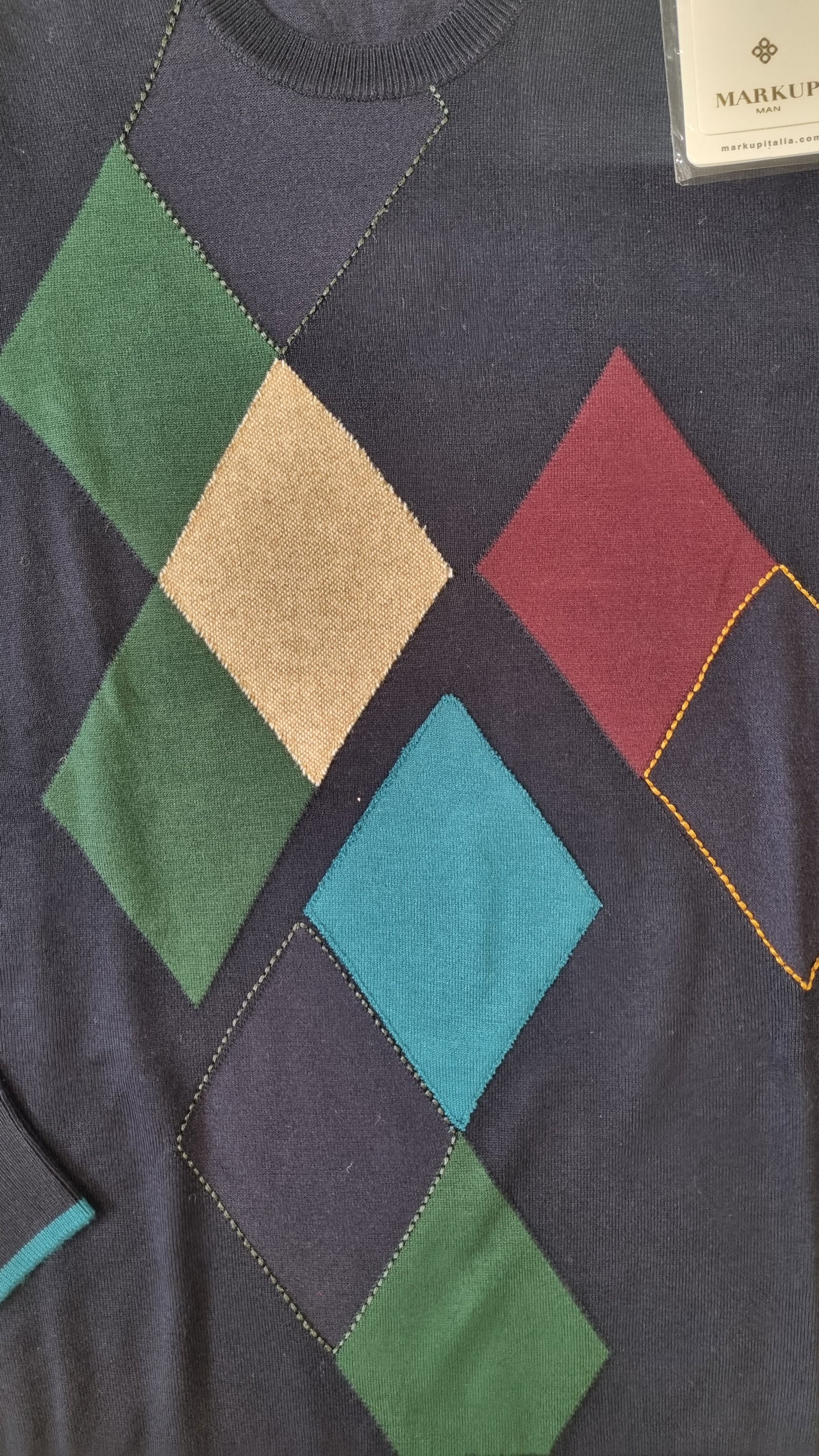 MARKUP Maglia motivo rombi