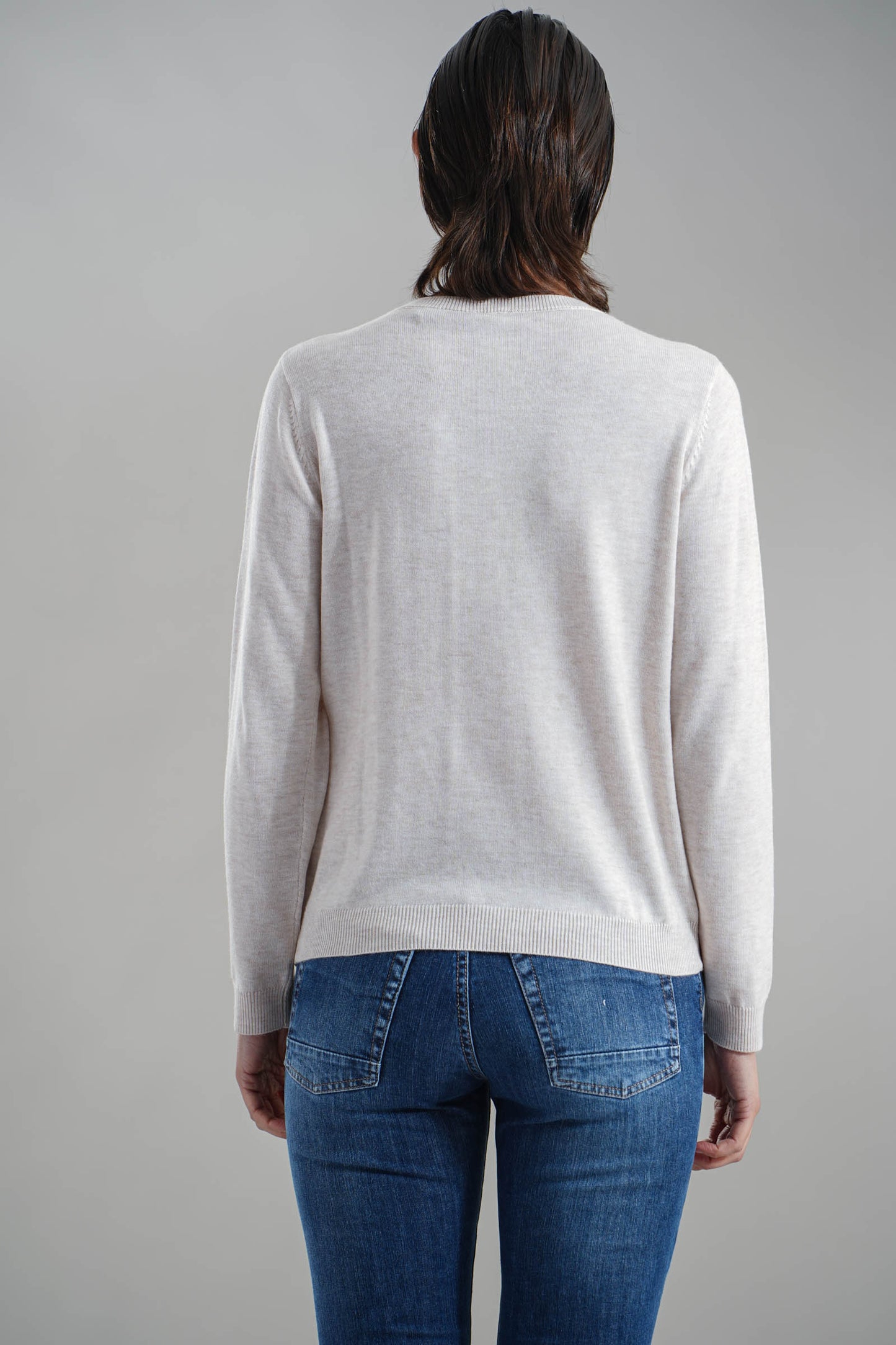 IL THÈ DELLE 5 Maglia girocollo con ricamo faccia gatto