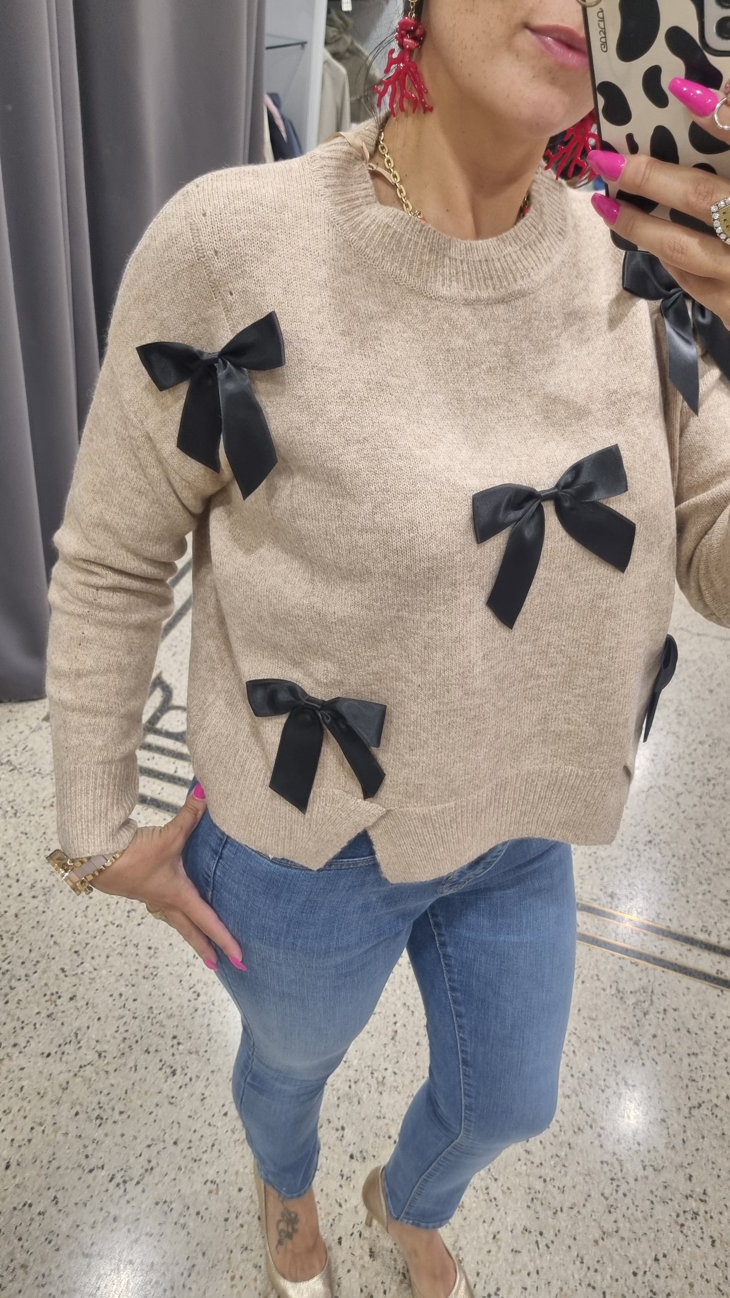 MARKUP Maglia fiocchi