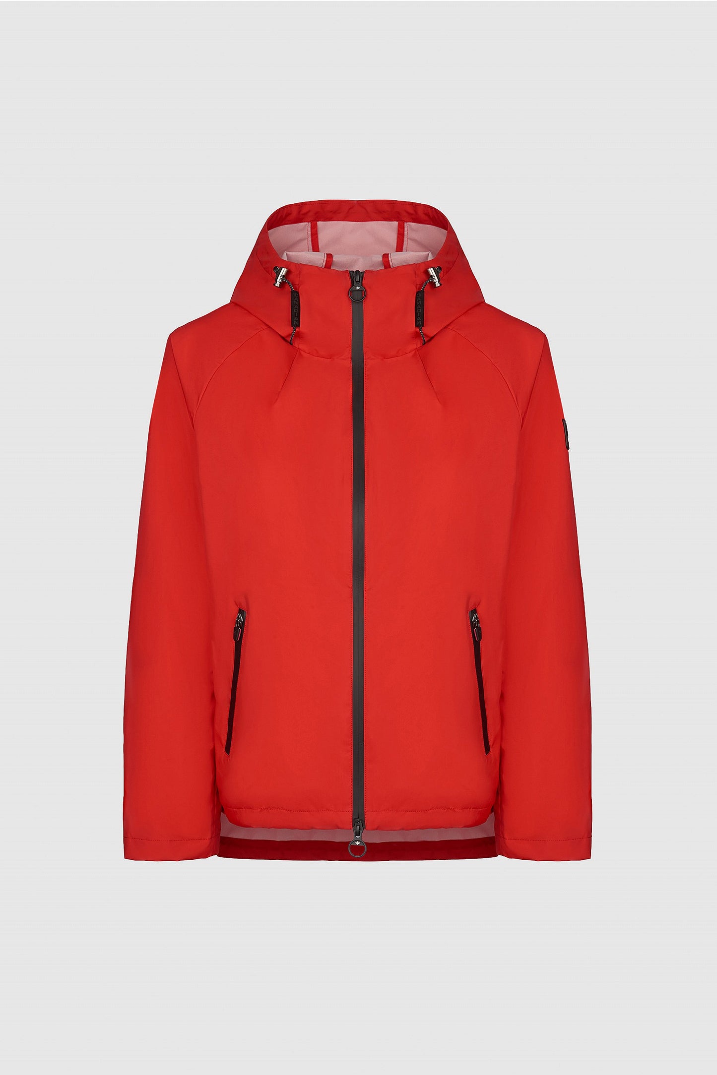 CANADIAN Giubbotto sfoderato rosso a trapezio con cappuccio AVA W JACKET