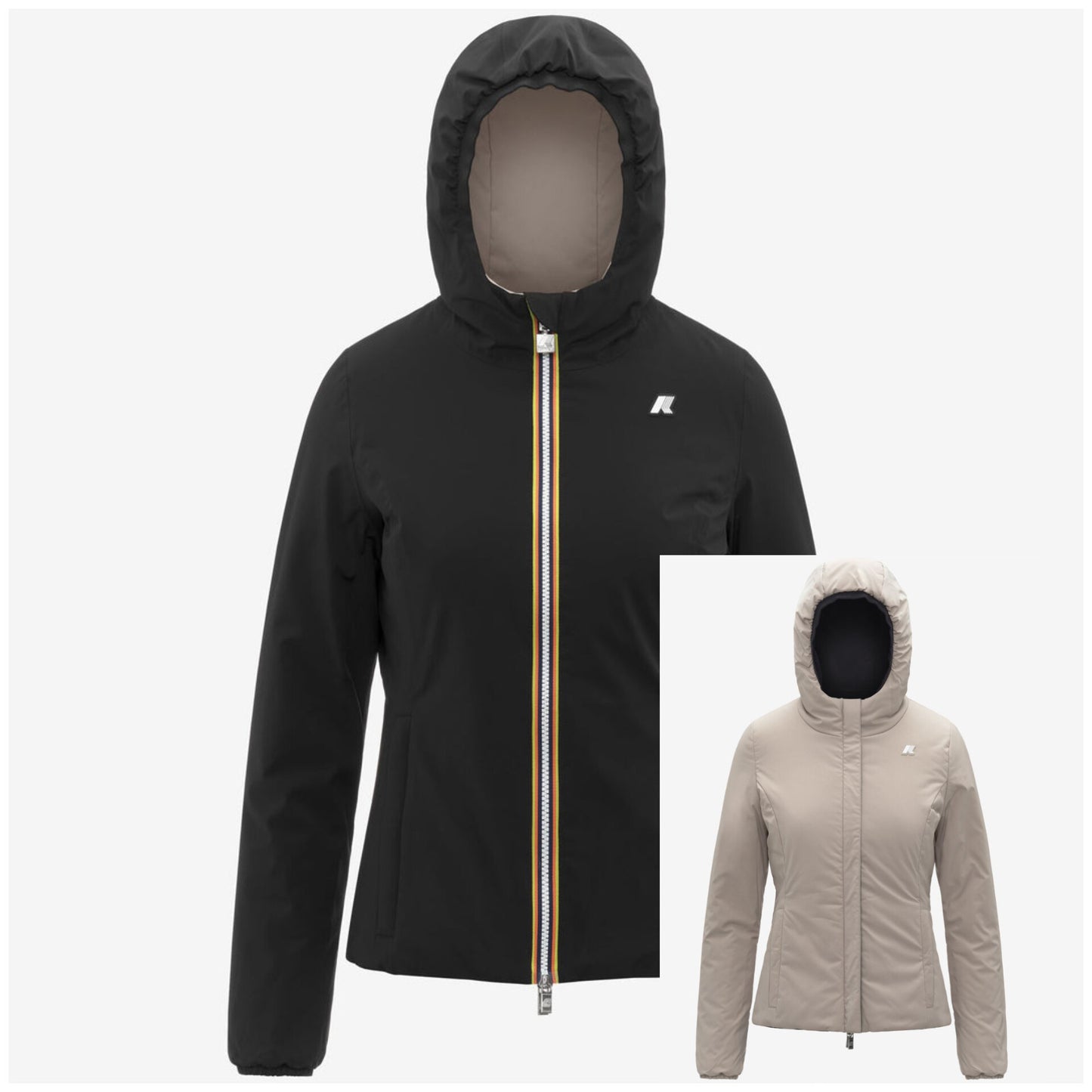 K-WAY Giubbotto donna corto reversibile LILY ST WARM DOUBLE