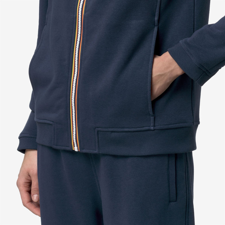K-WAY Felpa con zip e capuccio unisex PROSPER POLY COTTON