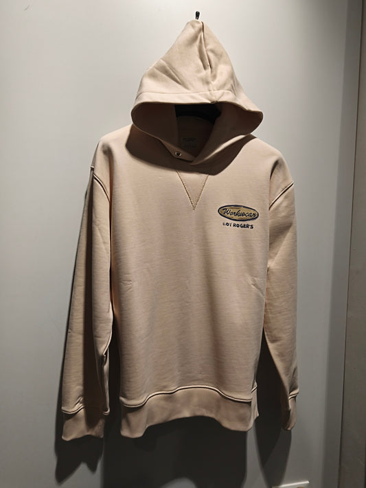 ROY ROGER'S Felpa con cappuccio stampa sulla schiena TOOL WASHED