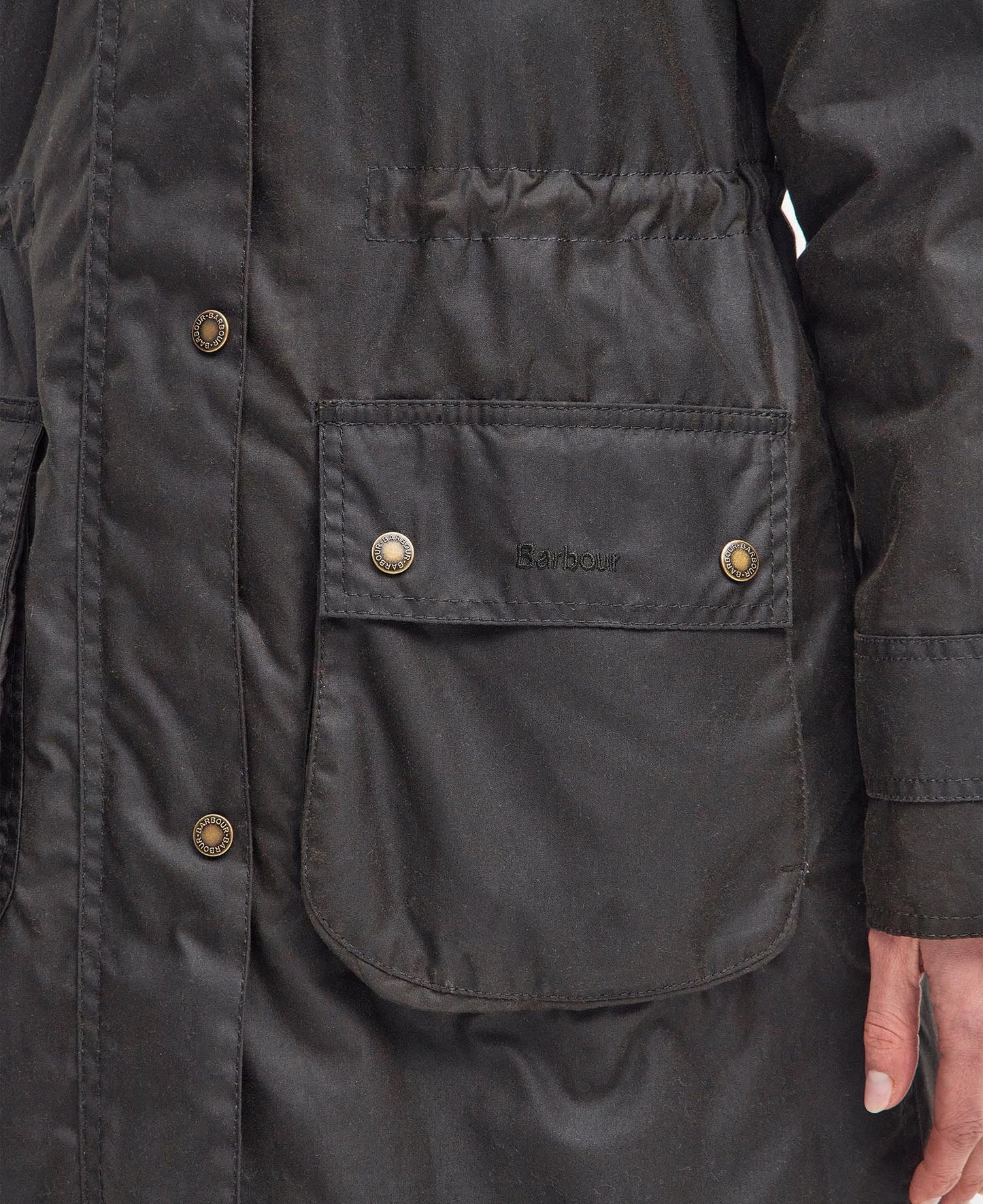 BARBOUR Parka imbottito in tessuto cerato CANNICH
