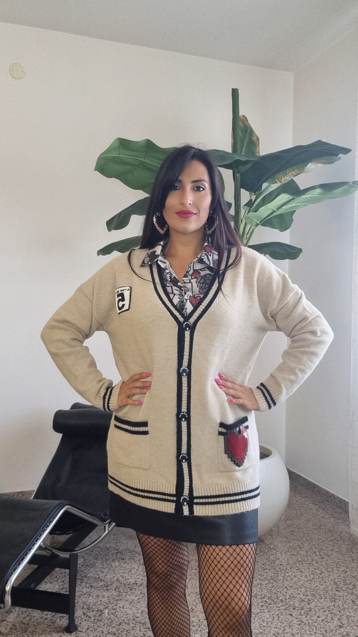IL THÈ DELLE 5 Maxi cardigan con patch CARDY