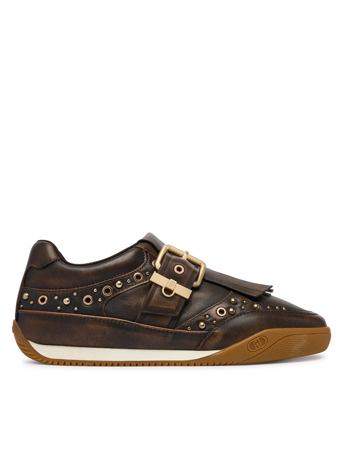 LIU JO Scarpe slipon marroni con dettagli oro LEWIS06