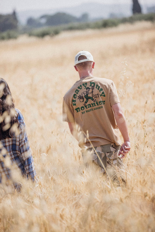 ROY ROGER'S T-Shiert girocollo in jersey con stampa sulla schiena BOTANICS