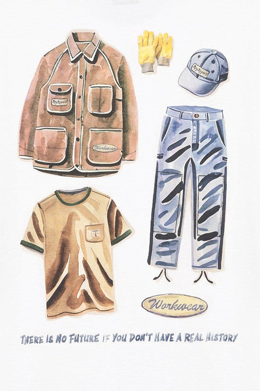 ROY ROGER'S Felpa con cappuccio stampa sulla schiena TOOL WASHED