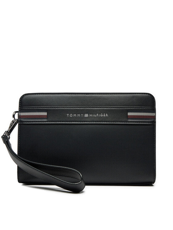 TOMMY HILIFIGER Borsa pochette con manico amovibile Th Corp Texture Pouch
