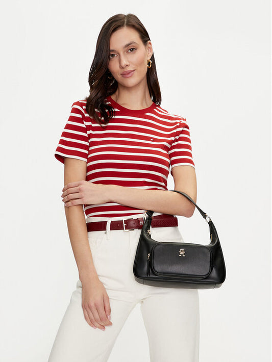 TOMMY HILFIGER Borsa spalla con manico ampio e tripla tasca con zip