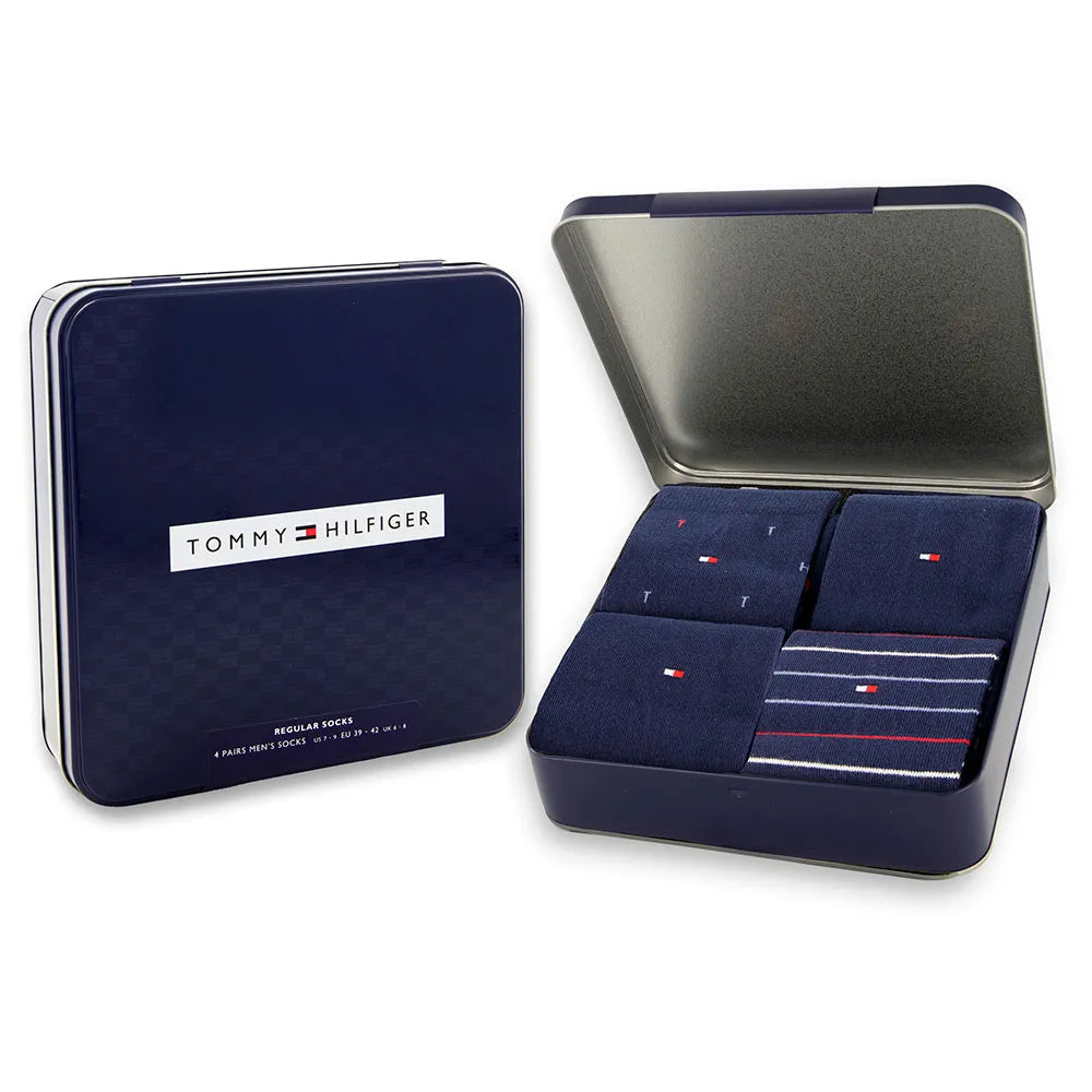 TOMMY HILFIGER Giftbox in latta 4 paia di calzini al polpaccio