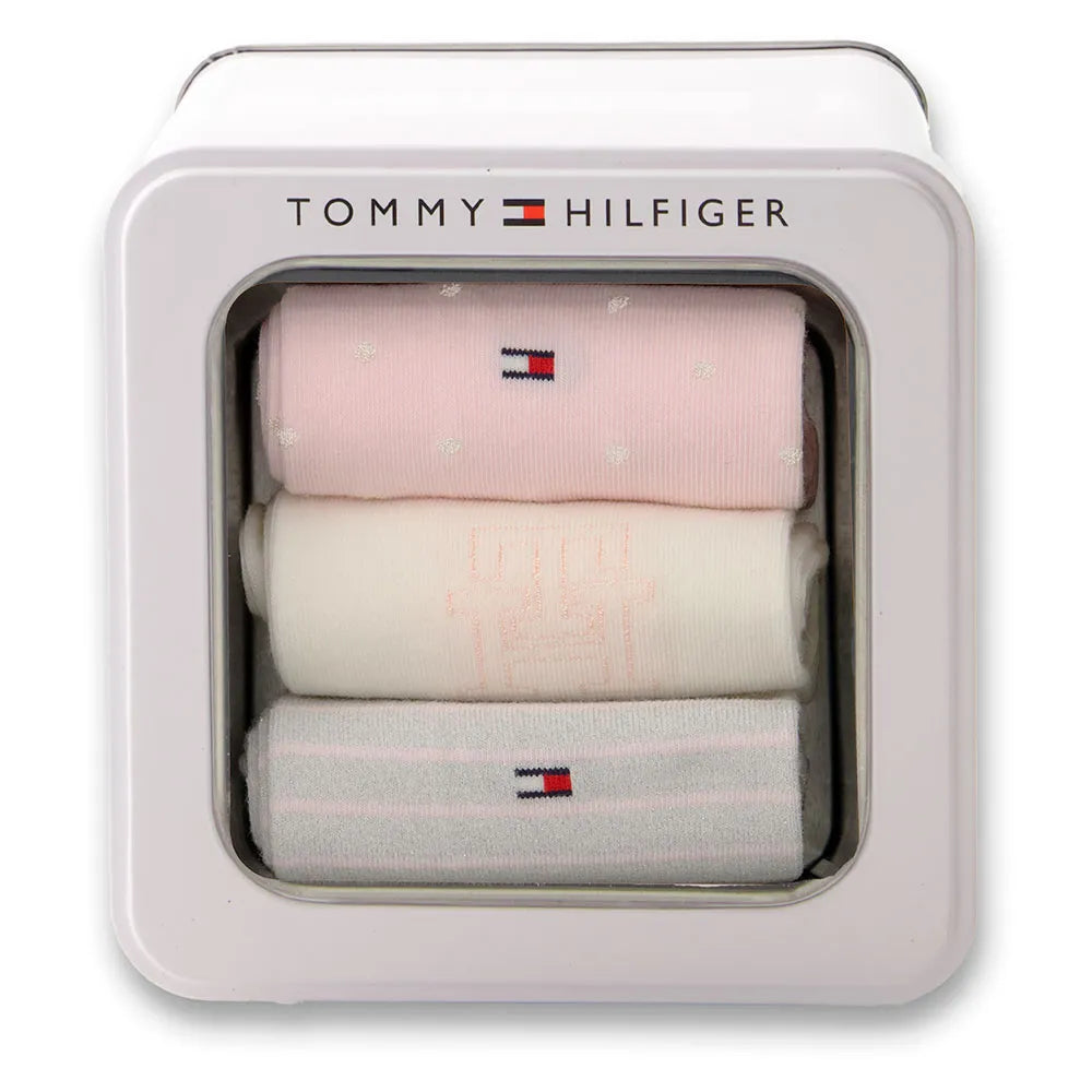 TOMMY HILFIGER Giftbox in latta 3 paia di calzini al polpaccio