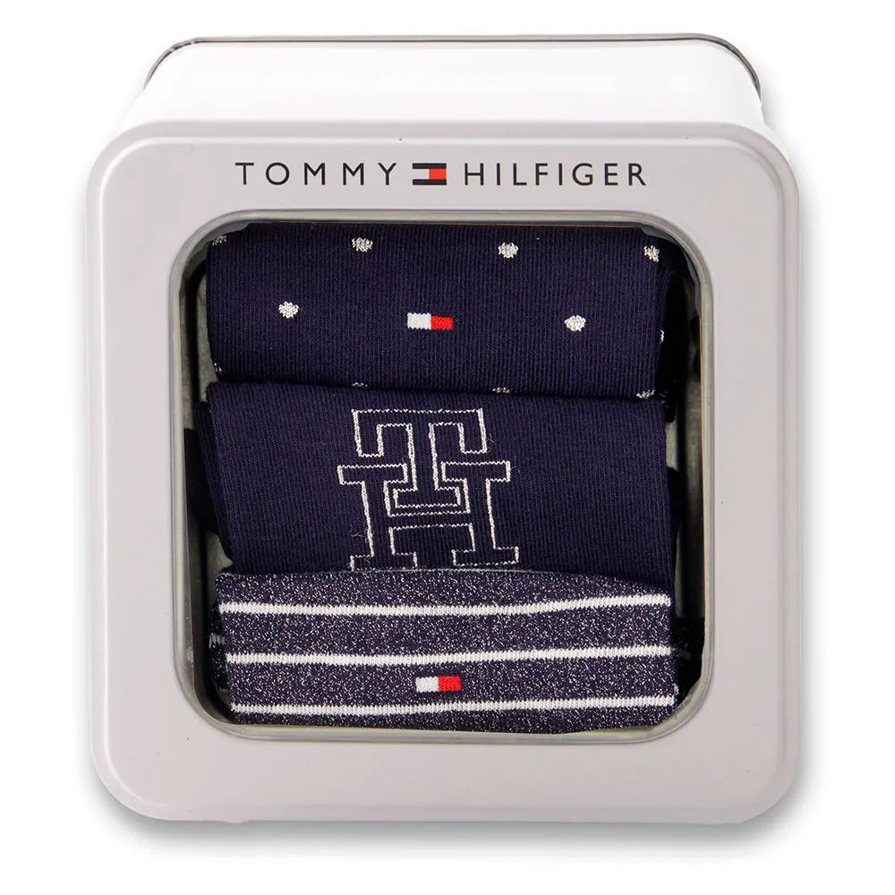 TOMMY HILFIGER Giftbox in latta 3 paia di calzini al polpaccio
