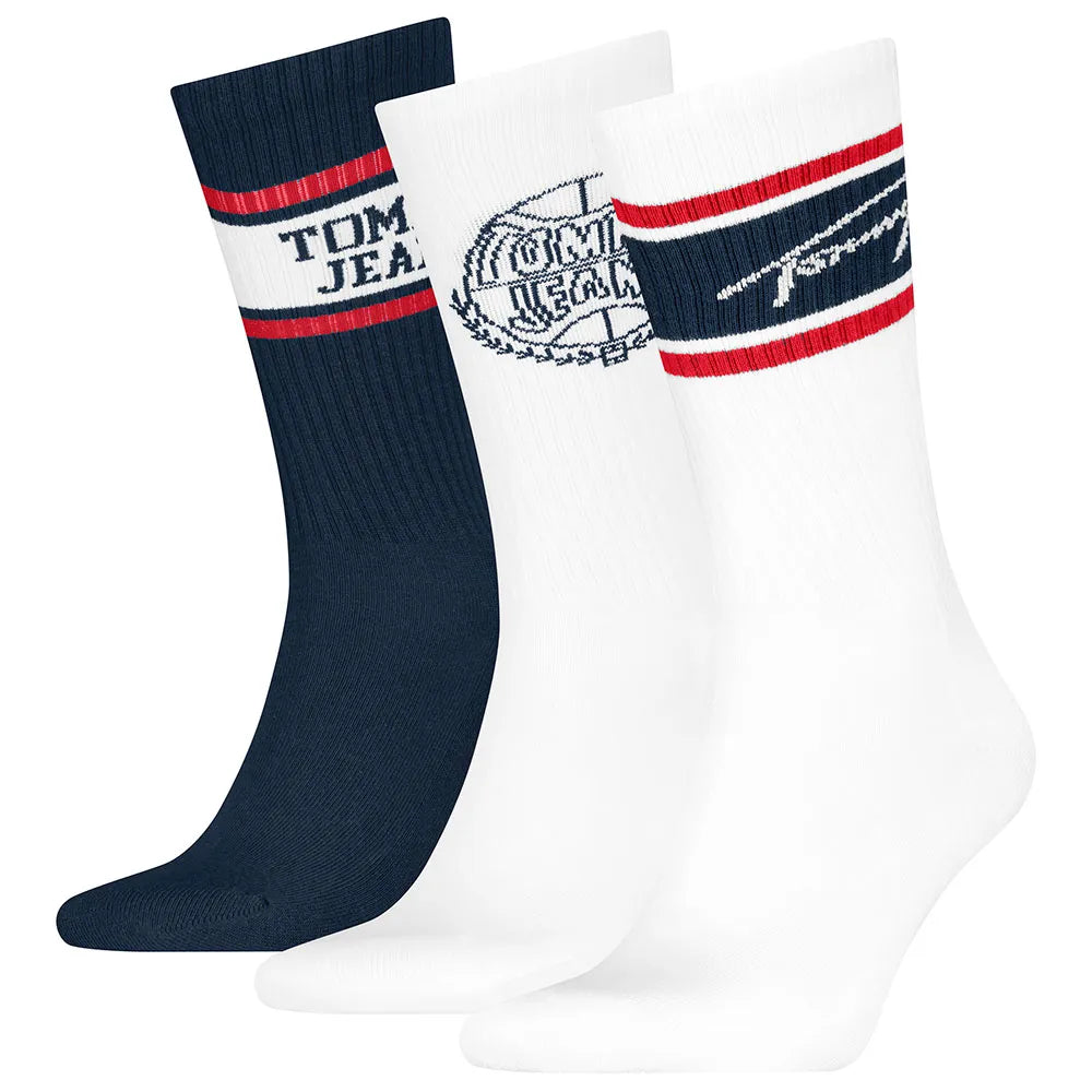 TOMMY HILFIGER Giftbox in cartone 3 paia di calzini in spugna metà polpaccio