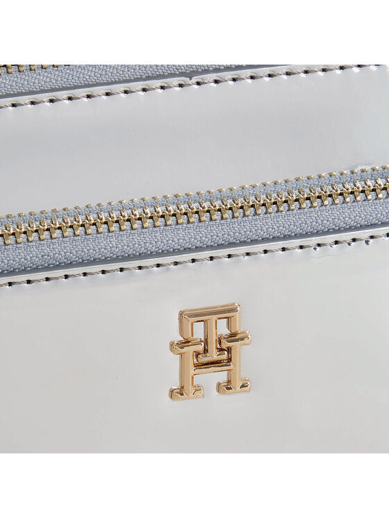 TOMMY HILFIGER Borsa a tracolla argento ICONIC CAMERA BAG METAL