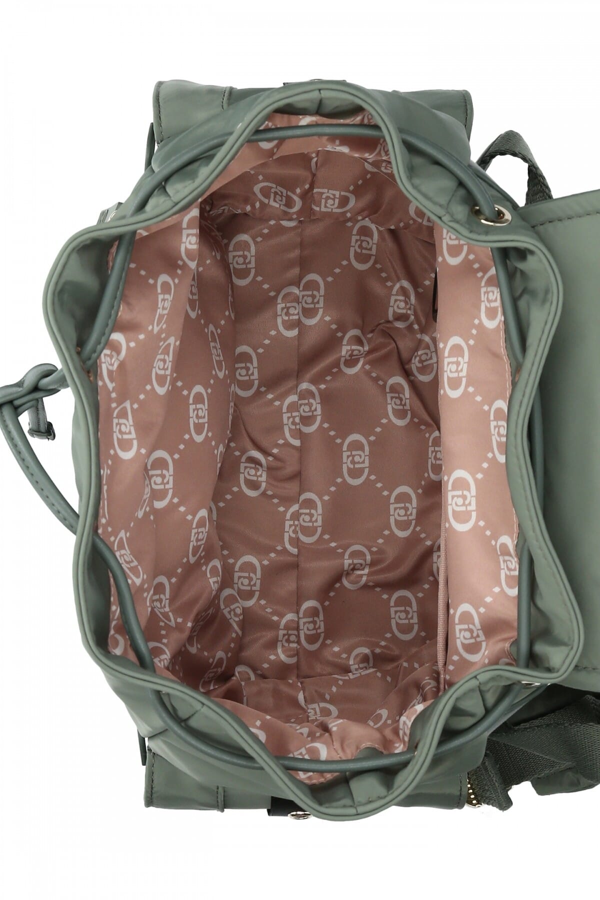 LIU JO Zaino in tessuto tecnico verde con maxilogo frontale